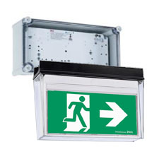 IP66/67 Weatherproof Exit, Surface Mount, L10 Nanophosphate, DALI Emergency, All Pictograms, Single or Double Sided, Weatherproof Remote Control Gear